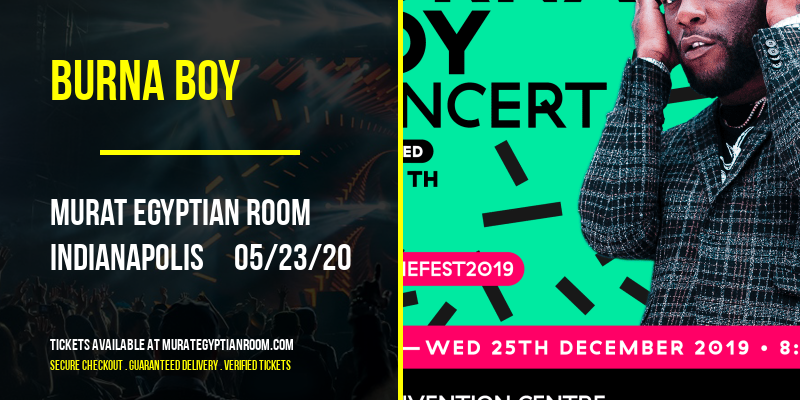 Burna Boy at Murat Egyptian Room tickets Burna Boy at Murat Egyptian Room