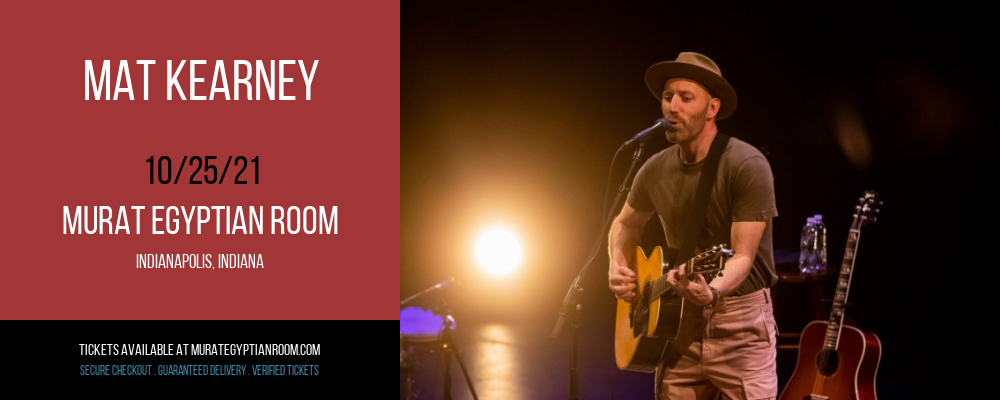 Mat Kearney at Murat Egyptian Room tickets Mat Kearney at Murat Egyptian Room