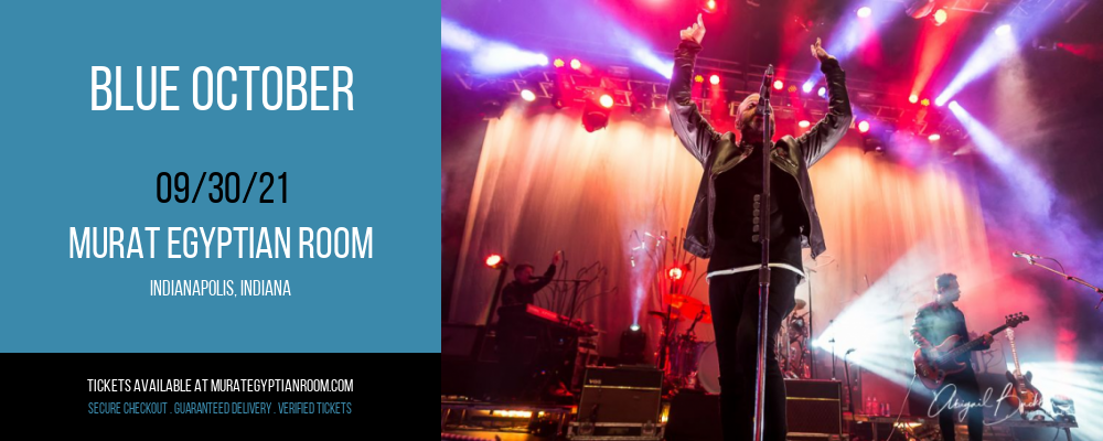 Blue October at Murat Egyptian Room tickets Blue October at Murat Egyptian Room