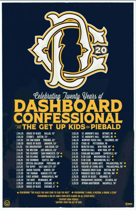 Dashboard Confessional [CANCELLED] at Murat Egyptian Room