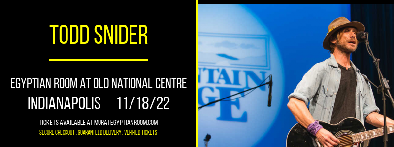 Todd Snider at Murat Egyptian Room tickets Todd Snider at Murat Egyptian Room