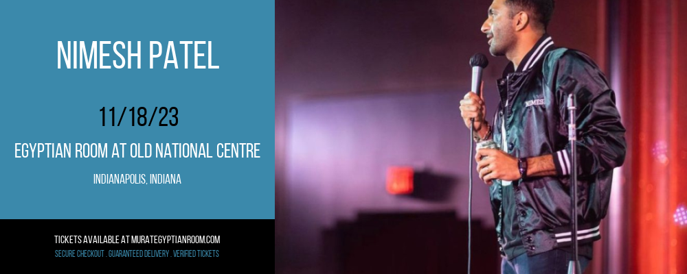 Nimesh Patel at Egyptian Room At Old National Centre