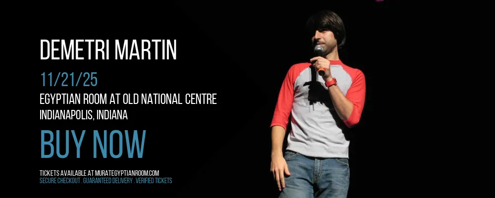 Demetri Martin at Egyptian Room At Old National Centre